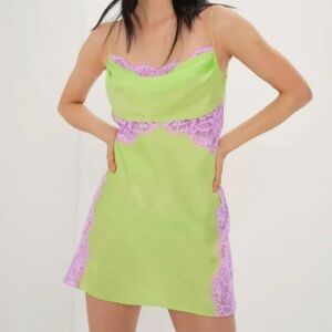 NWT For Love & Lemons x‎ Victoria’s Secret Silky Slip Dress Size XS